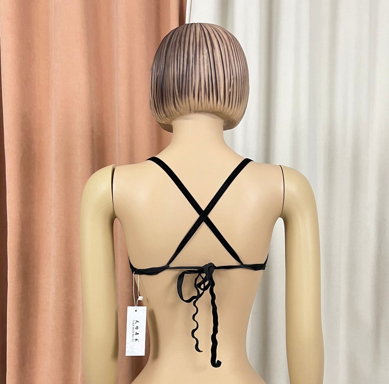 Sequin Fox Pasties Bra with Chains, Women's Red Beaded Festival Dance Top