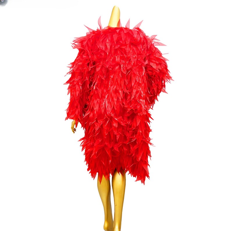 Dance Dress Women's Purple Feathered Long Sleeve Robe