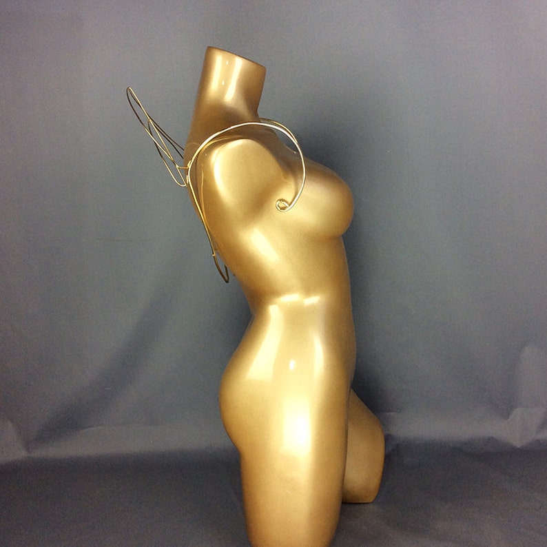 Dance Collar - Gold - Wire Sculpture Design - Performance Wear