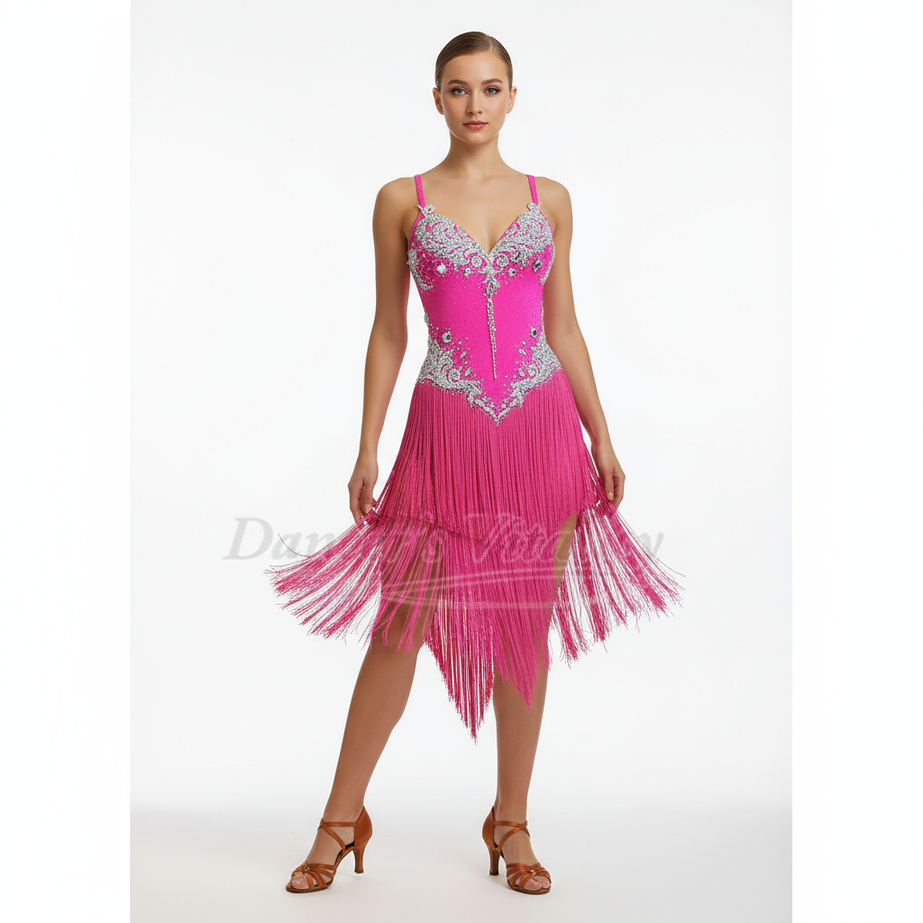 Women's Latin Ballroom Dance Dress For Competition, Performance & Graded Exams