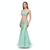 Women's Belly Dance 2-Piece Costume Set With AB Rhinestone Bra and Fishtail Skirt For Performance