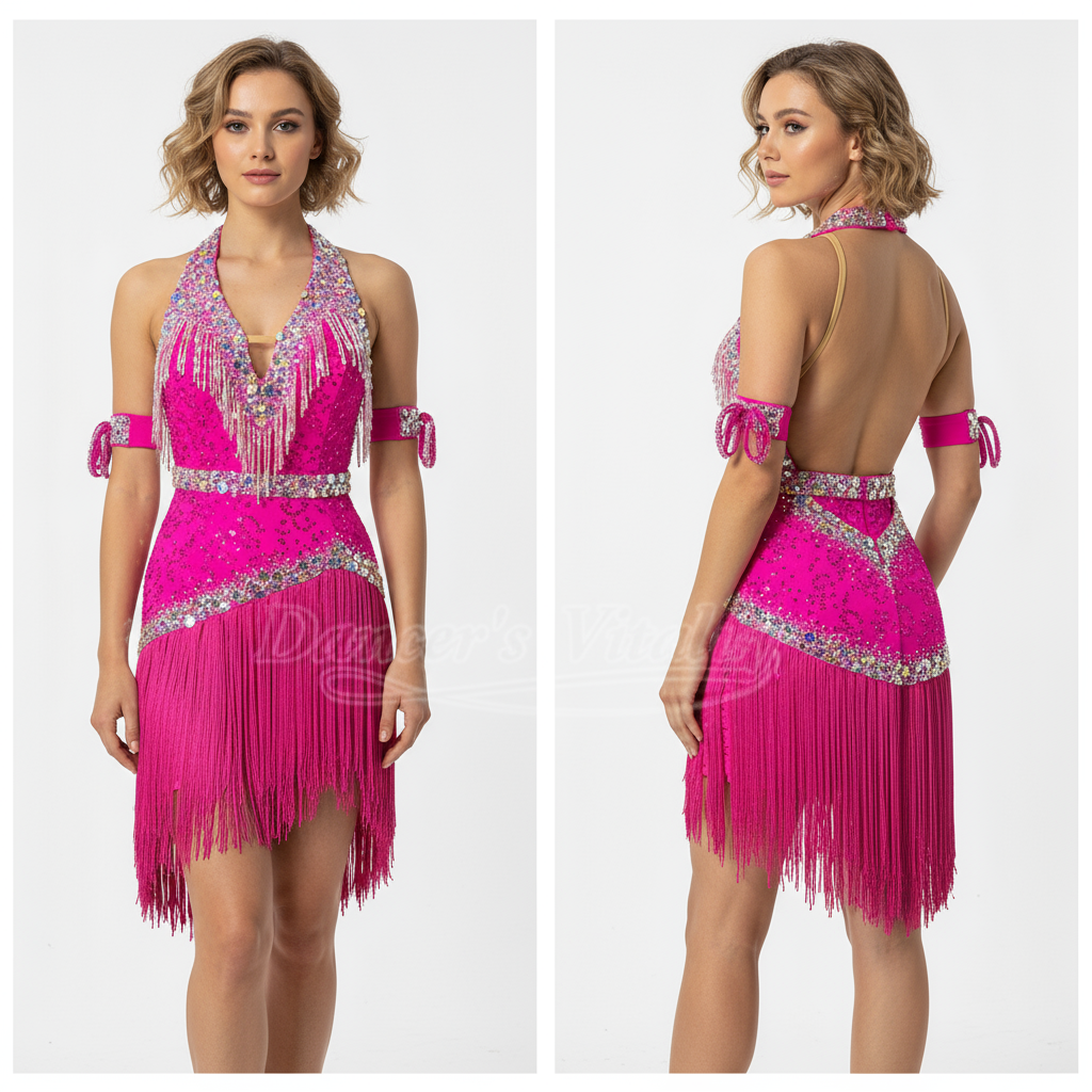 Latin Ballroom Samba Dance Skirt With Fringe For Adults And Kids Competition