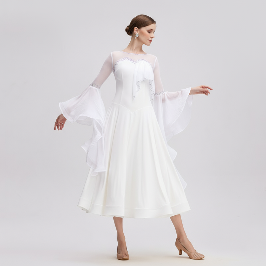 Women's Ballroom Waltz Dance Dress For Practice And Performance