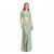 Women's Belly Dance Practice Set V-Neck Half-Sleeve Top and Long Split Skirt 2-Piece