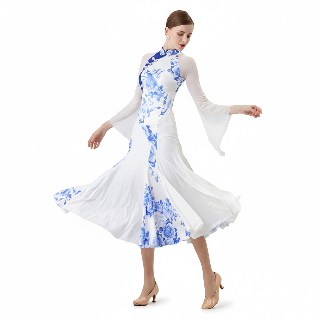 Women's International Standard Ballroom Dance Dress For Stage Performance