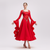 Women's Standard Ballroom Dance Dress Chiffon Red For Stage Performance