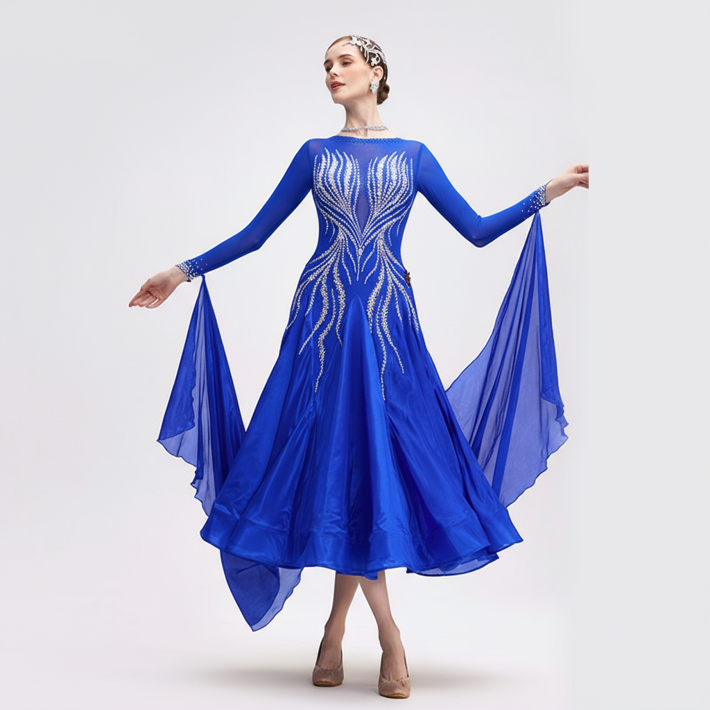 Women's Ballroom Dance Dress For Practice, Class, Competition, And Stage Performance