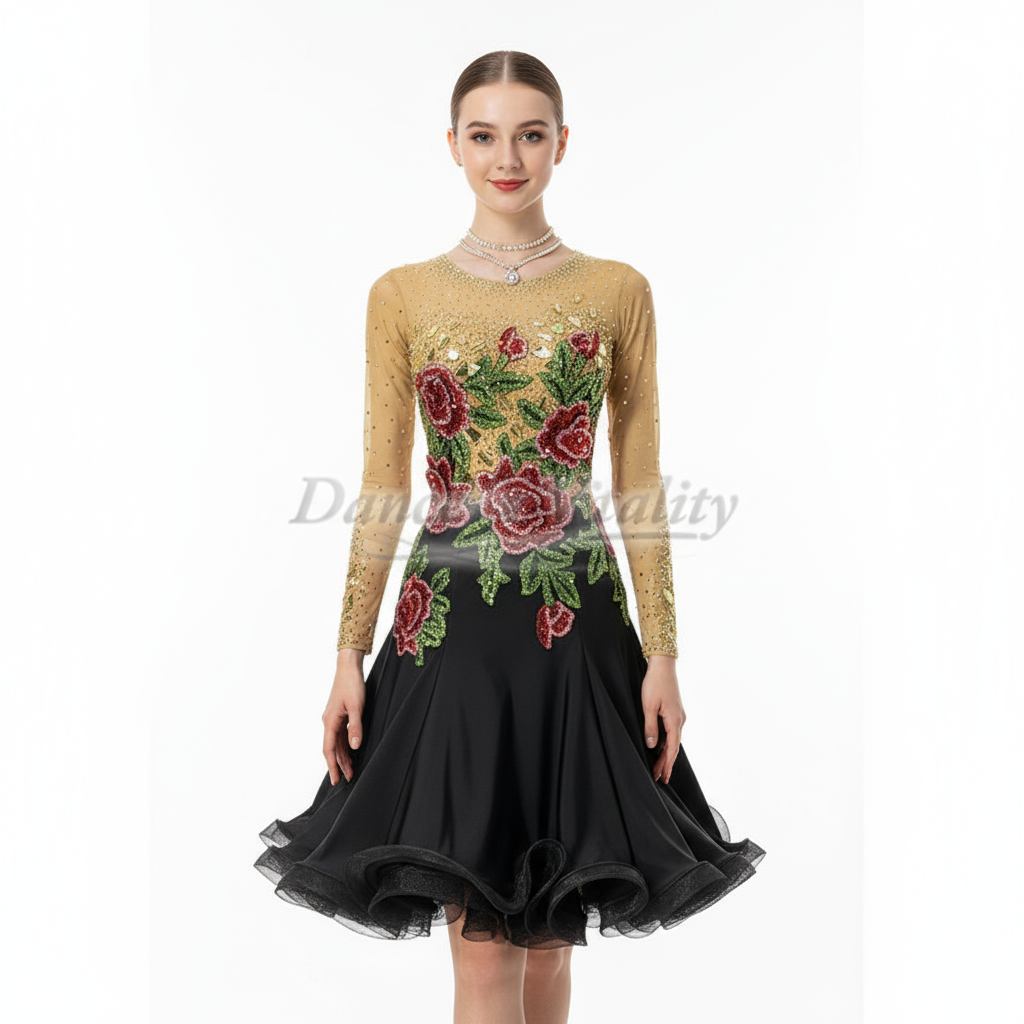 Latin Ballroom Dance Competition Dress Customizable For Adults And Teens Performance Or Dance Exam