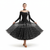 Women's Standard Ballroom Practice Dress With Polka Dot Big Swing Skirt Black For Waltz Foxtrot Tango