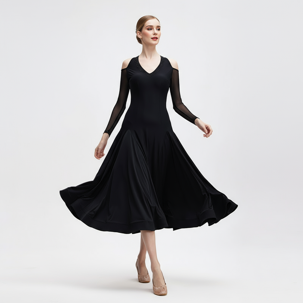 Women's Standard Ballroom Practice Dance Dress For Training And Rehearsal
