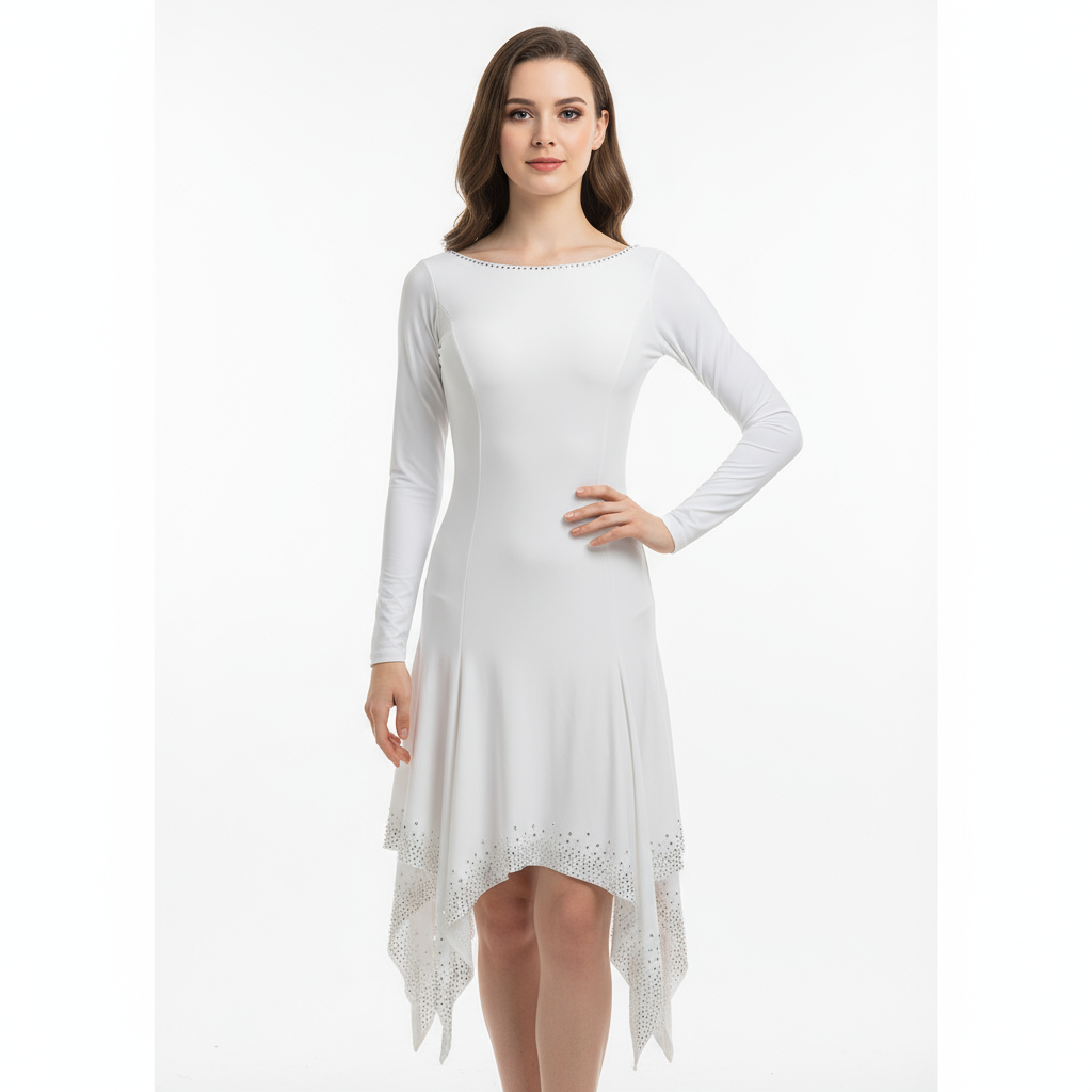 Latin Ballroom Dance Dress Customizable For Cha-Cha, Samba, Rumba, Jive Competition And Performance