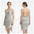 Women's Latin Ballroom Competition Dress With AB Rhinestones Sleeveless Mesh White