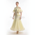 Women's Standard Ballroom Dance Dress With Full Swing Skirt Light Yellow For Competition