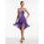 Adult Latin Ballroom Dance Skirt With Tassel Fringe Purple For Graded Exam And Competition