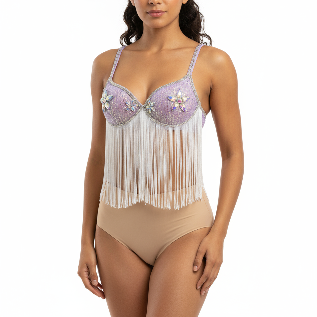 Halloween Hand Beaded Belly Dancing Costumes bra only 1 PCS C040