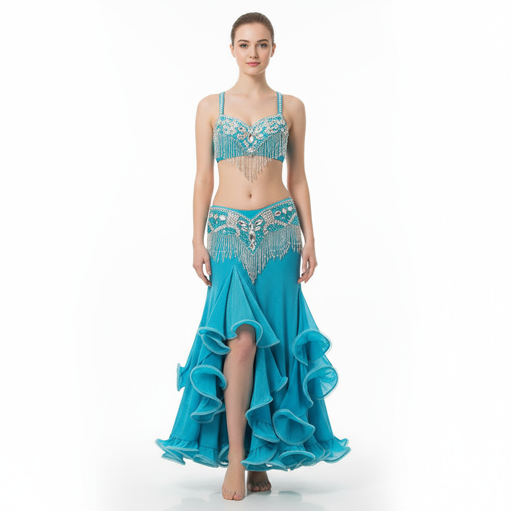 Free shipping New women's belly dance costume Dress belly dance clothes sexy belly dancing Skirt training dress or performance SK38