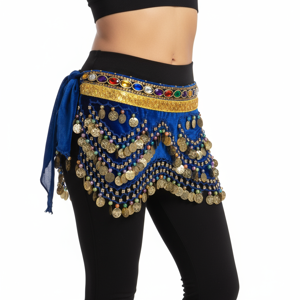 HOT SALE belly dance hip scarf coins sequins chain dancing hip scarf warp belllydance costume belt women skirt dancewear 10color HS2006