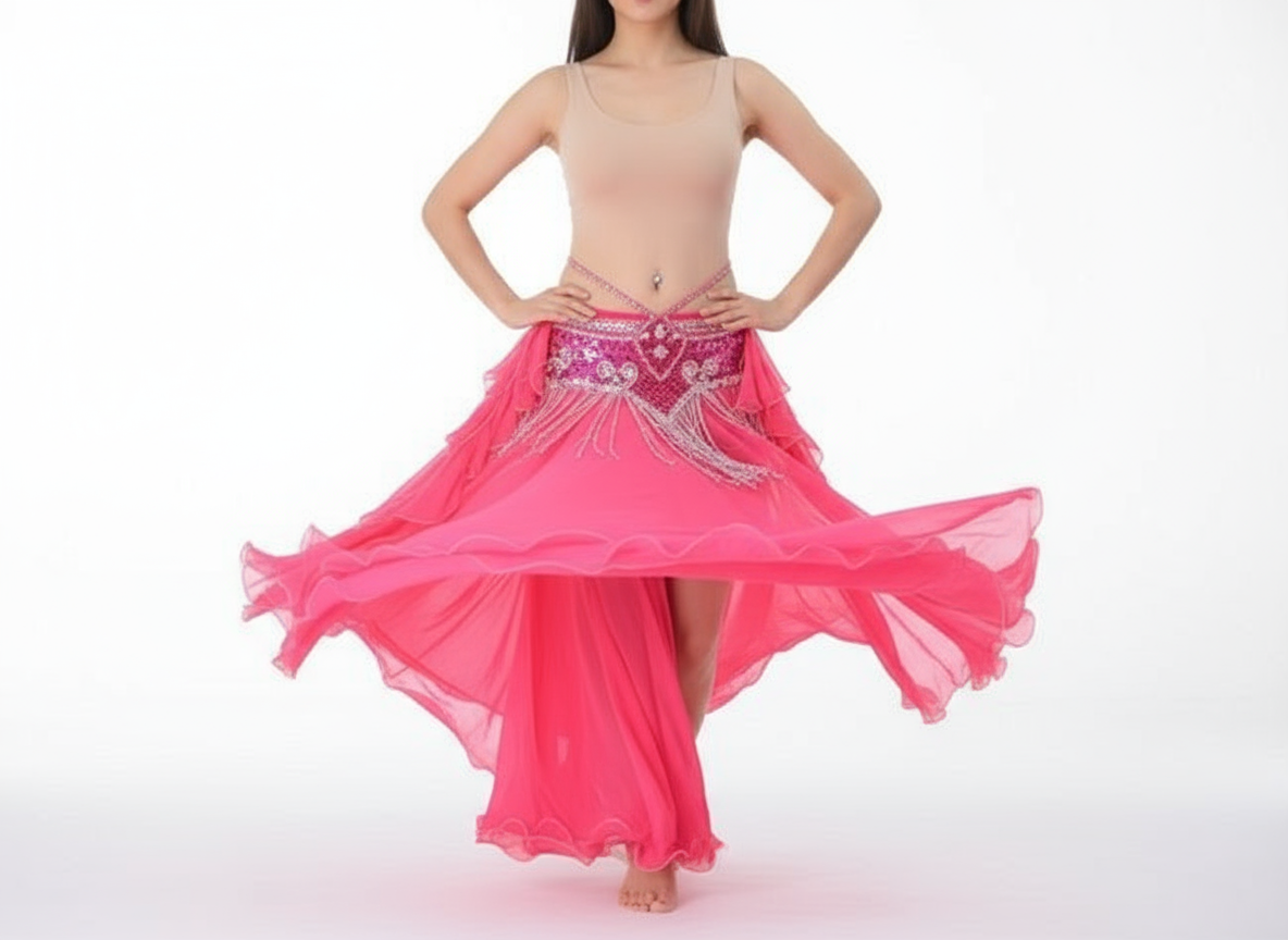 HOT SELLING BELLINGDANCING DRESS BELLY DANCE EAR SKIRT SLIT IN BOTH SIDE 11 COLOR IN SK29