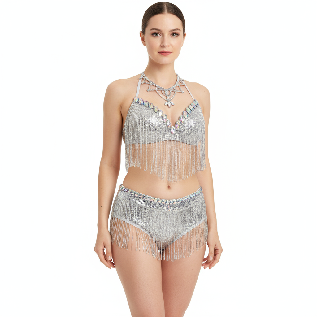 New Arrival Sexy Bikinis Samba Carnival For Women Stage Costumes Wire Bra stones Beaded Samba C026 Suit Dancing Costume For Carnival