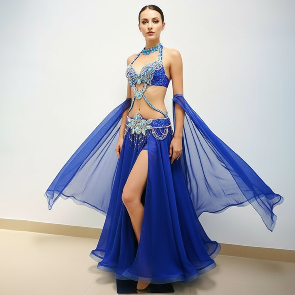 Hot Sale Professional Belly Dance Costume Set for Women Performance Outfits Bollywood Showgirl Dancer Belly Dance Costume cloths