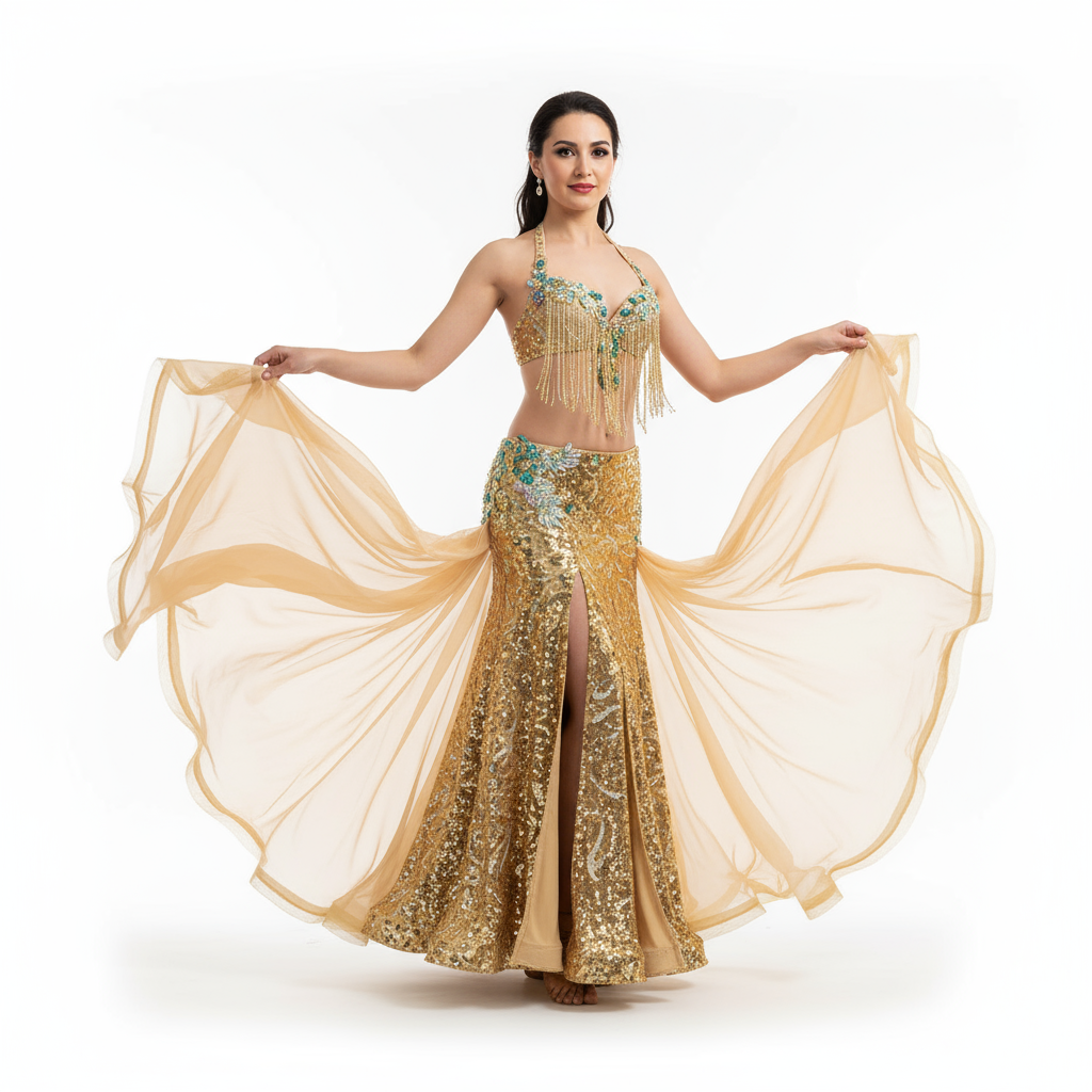 New Adult Women Stage Performance gorgeous Belly Dance Costume Bra Skirt 3Piece Set Handmade Beaded Performance Show Suit outfit  TF1903  (3PCS/SET ）