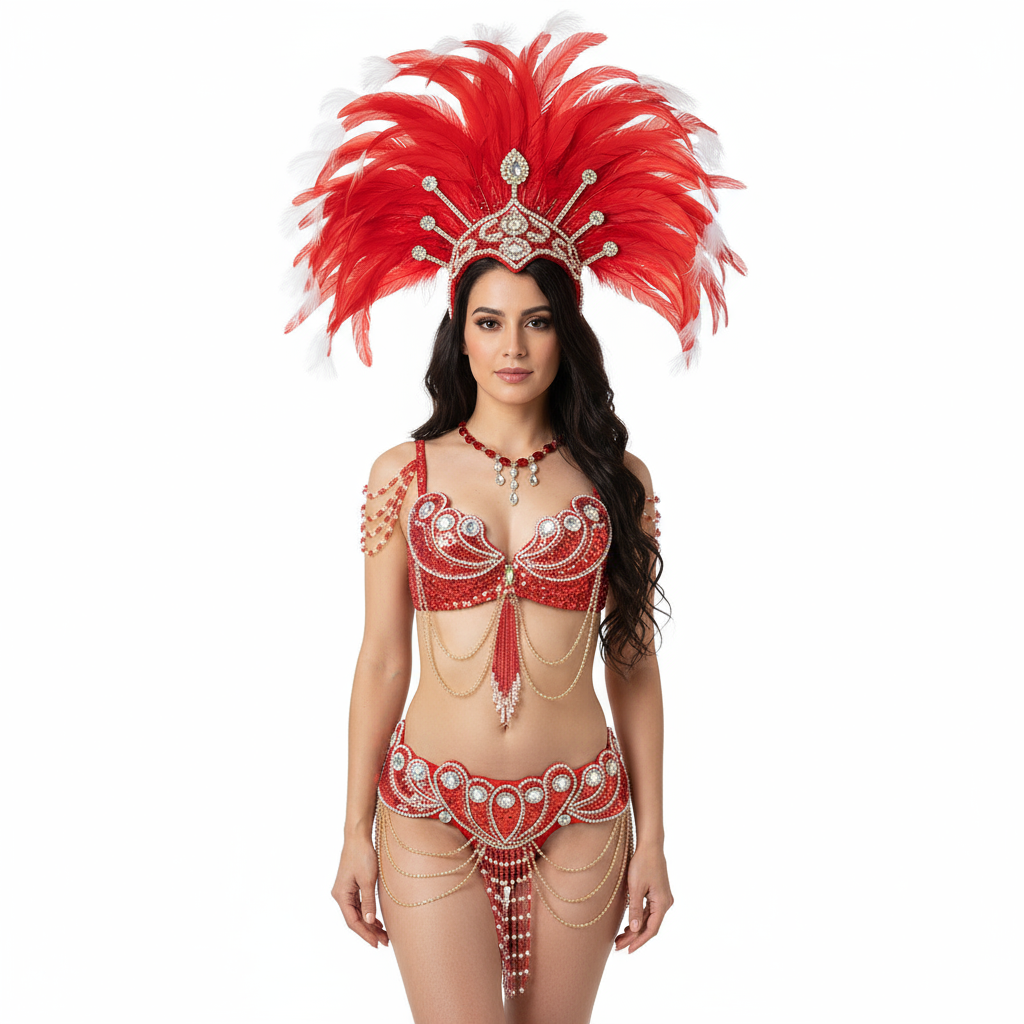 HOT SALEING Sexy Samba Rio Carnival Costume Feather Headdress #C2152