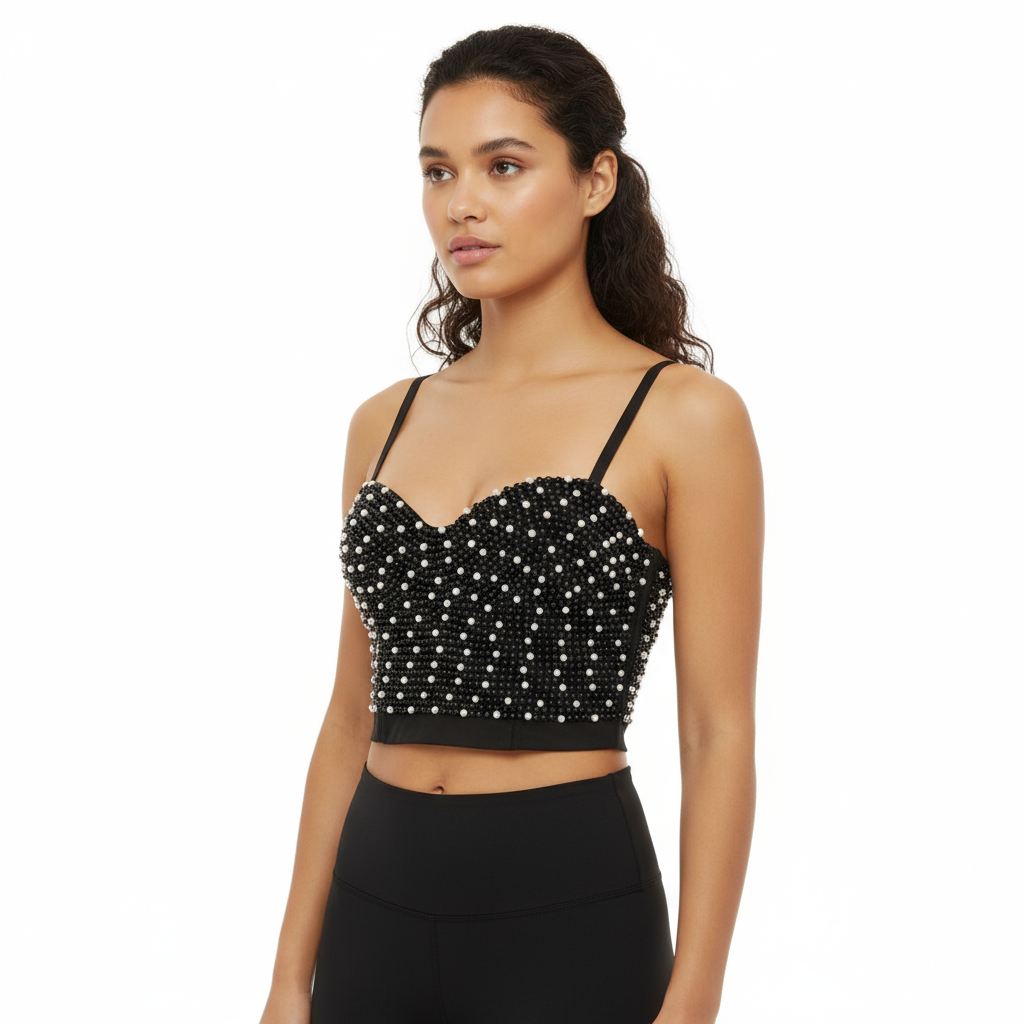 New Women'S Sexy Party Club Bra Push Up beaded Rave Bra Nightclub Costumes Bras Clubwear Top brassiere Bustier Gothic Bras bra3006