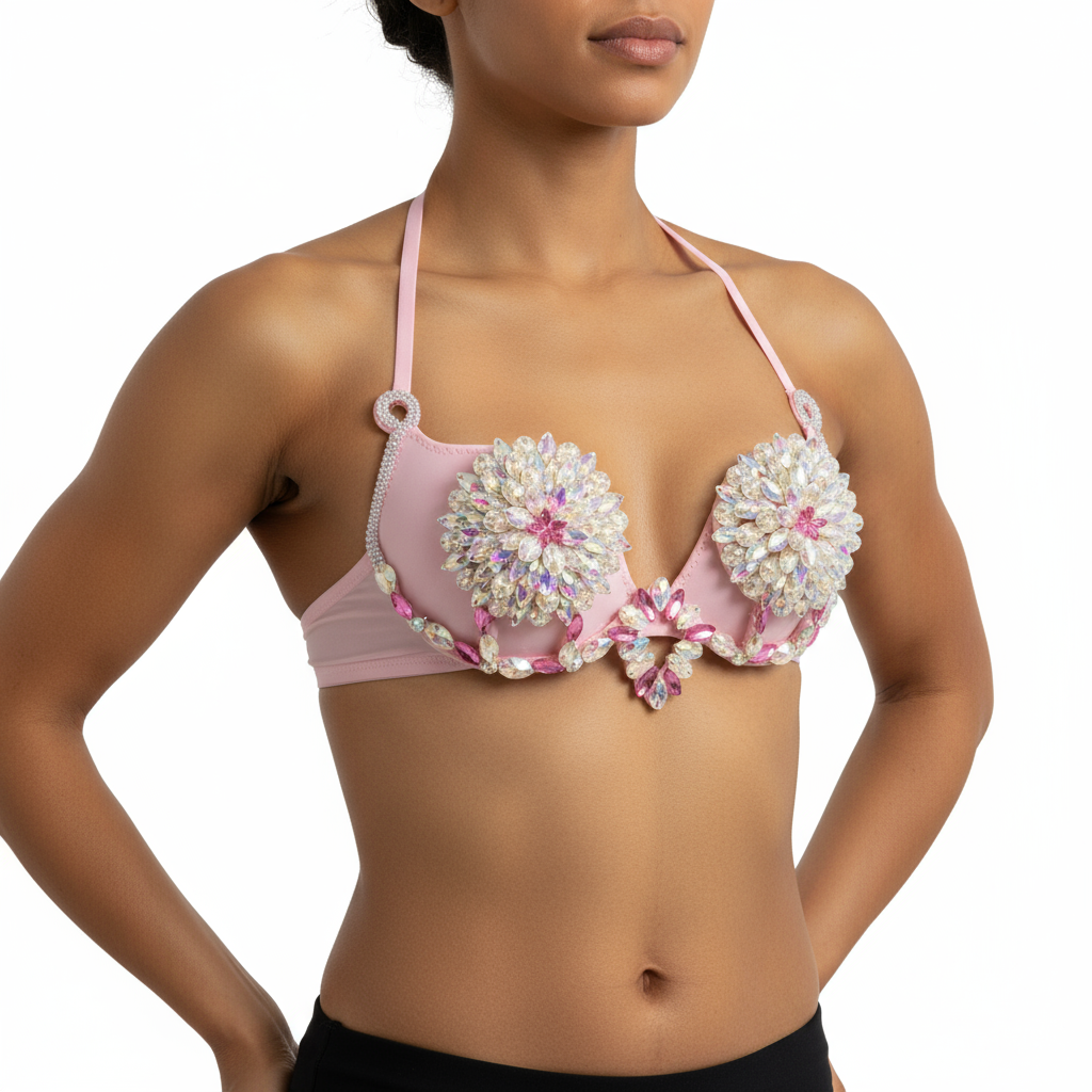 New Style Handmade Samba Carnival Wire Bra With Stones For EDC Festival Rave Carnival BB057