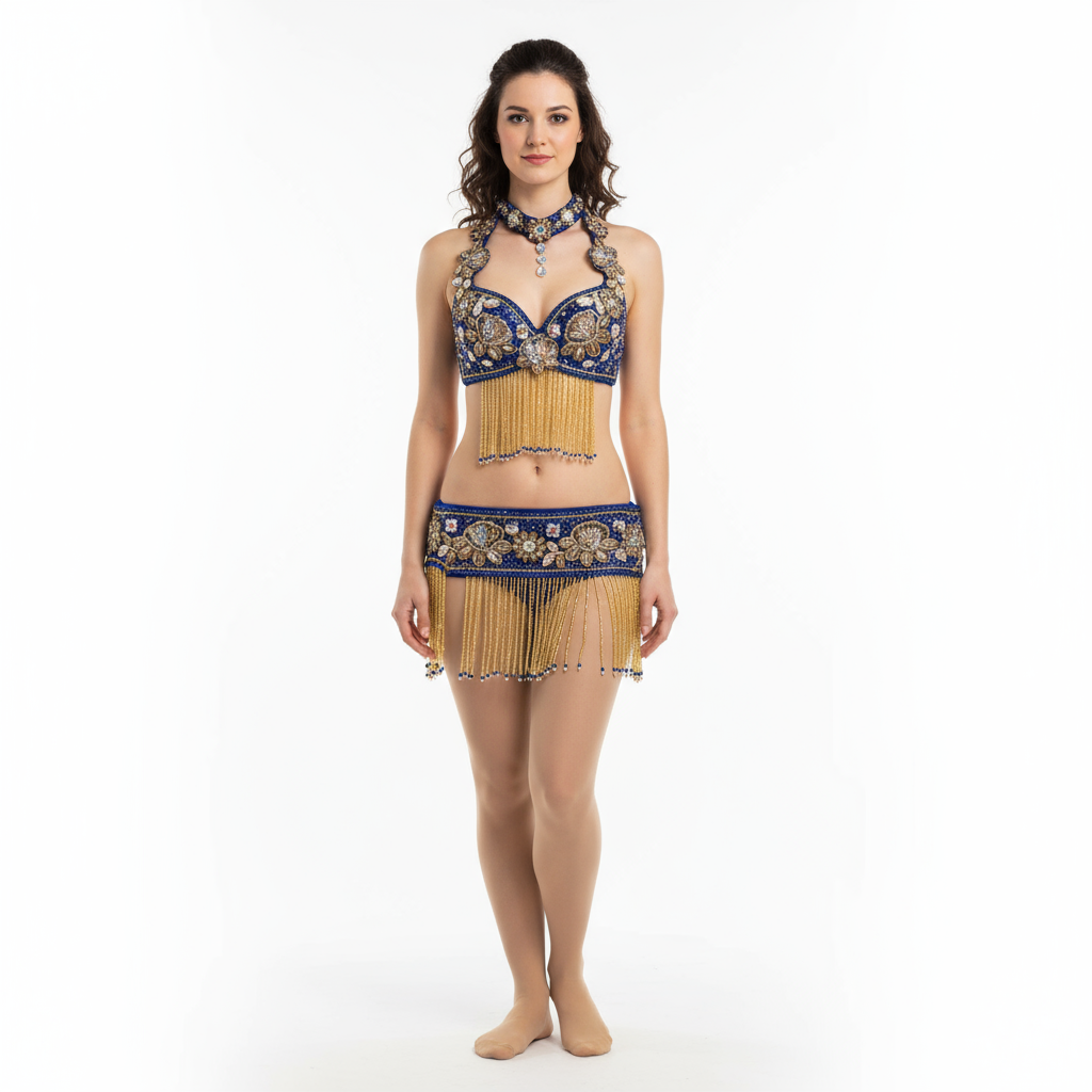 New Sexy belly dance costume Handmade Dancing Costume set suit for performancee 6color 3-pieces(Bra&Belt&Necklace)  TF1481