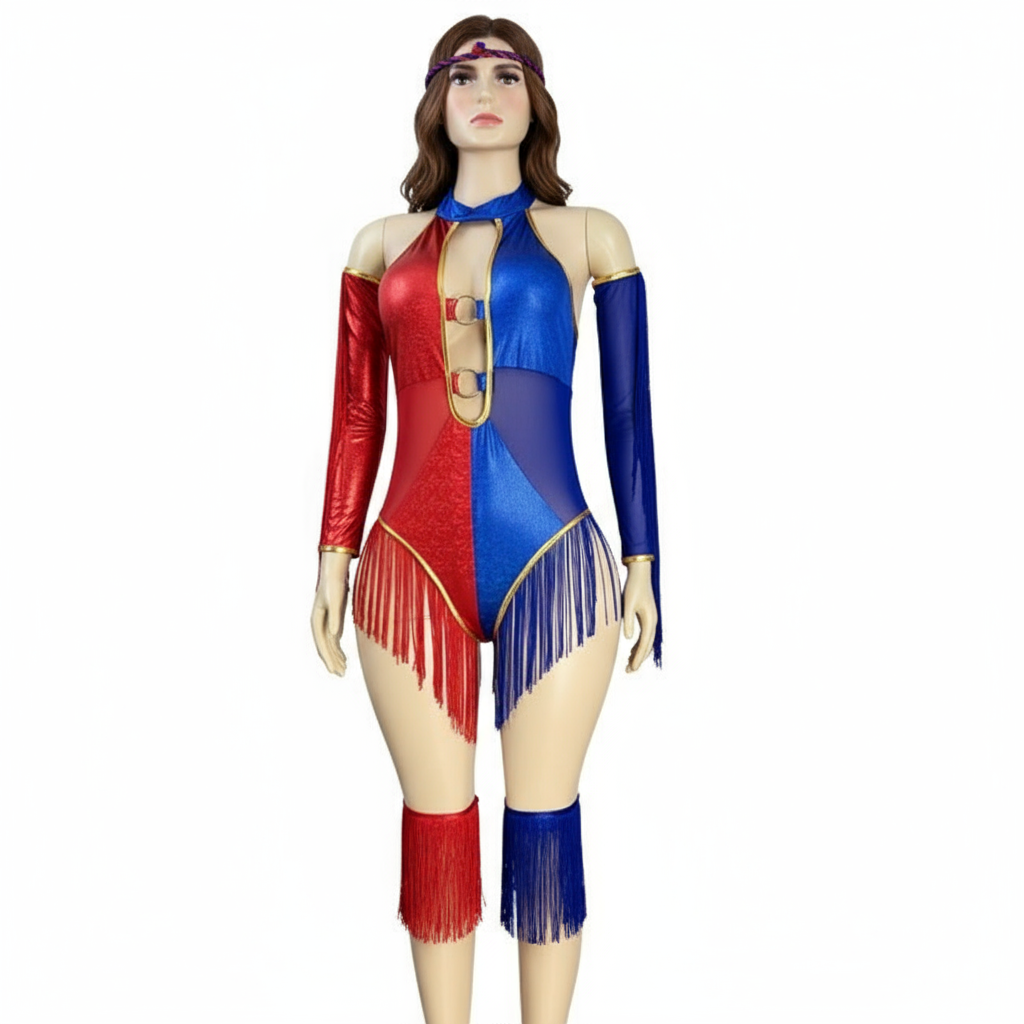 New style one-piece bodysuit with gloves and leg band for EDC festival