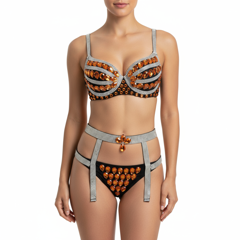 New Sexy Belly Dance Bra Panty Suit Hand Made Belly Dancing Costumes Set For Women Belly Dancer Outfits Night Club Dancewear  N21017