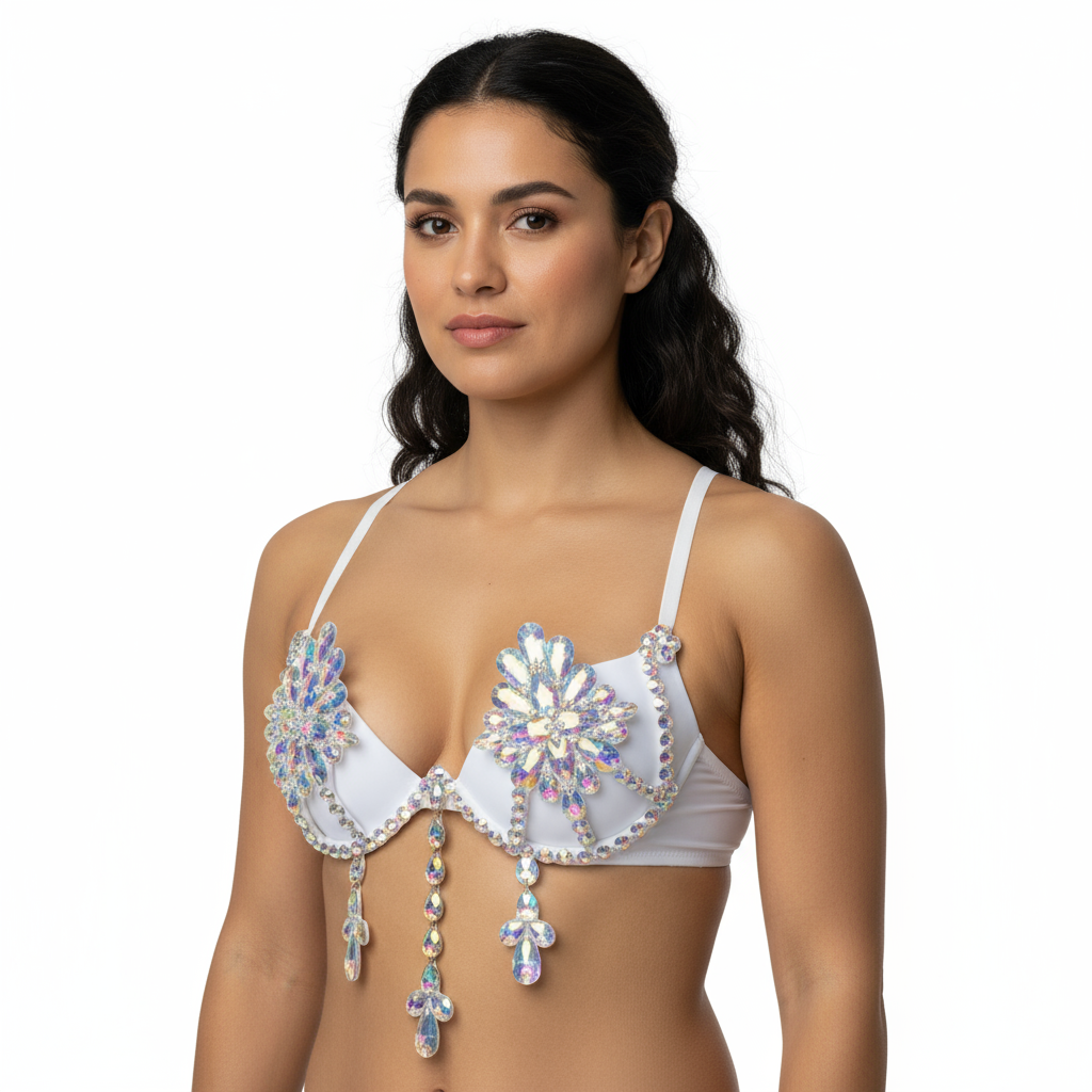 New Sexy Wire Bra For Carnival Costume Women Samba Costumes Top Bra Stone Belly Dancing Party Nightclub WIRE BRA  BB002-2