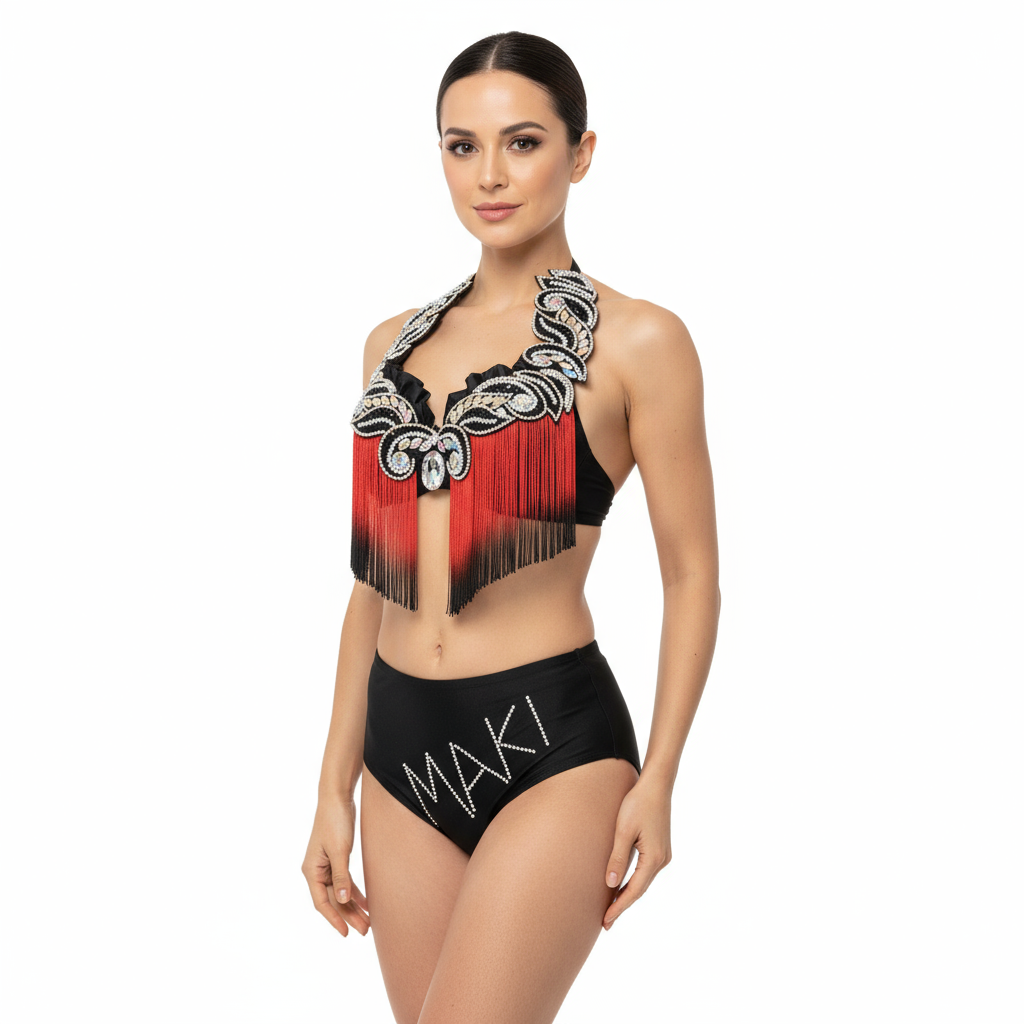 Women Stage Costumes Bra Panty Set Sexy Bikini Diamond Party Club Performance Carnival Costumes Night Belly Dance Outfit Wear N21012