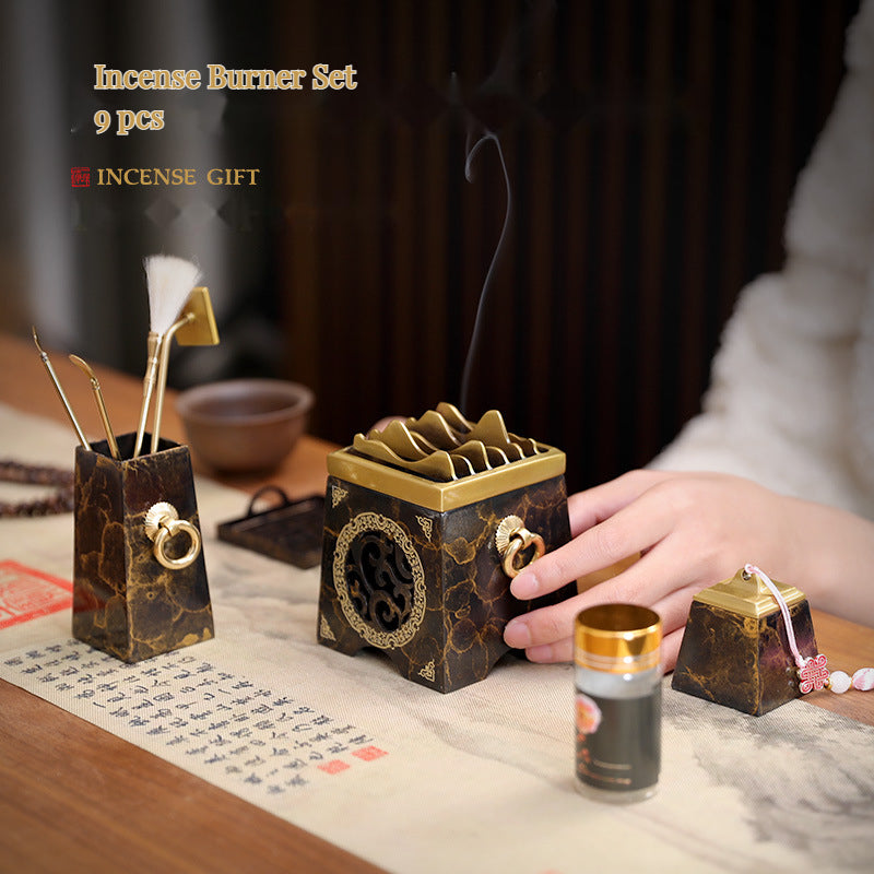 Brass Incense Burner Kit Gift Box