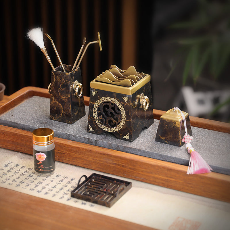 Brass Incense Burner Kit Gift Box