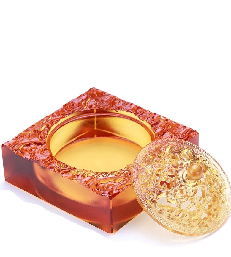 Square Antique Glazed Incense Burner