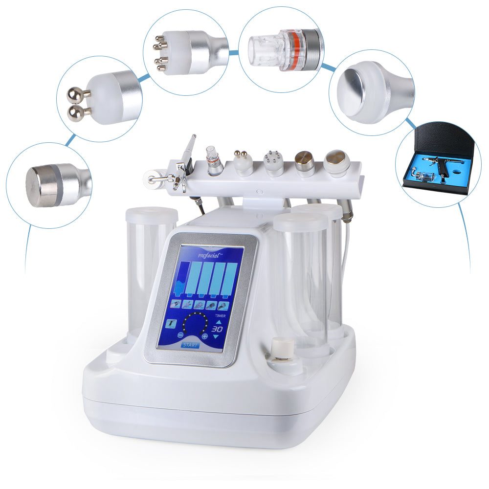 Multifunctional LED Hydro Microdermabrasion Ultrasonic RF Oxygen Spray Deep Cleansing Facial Machine