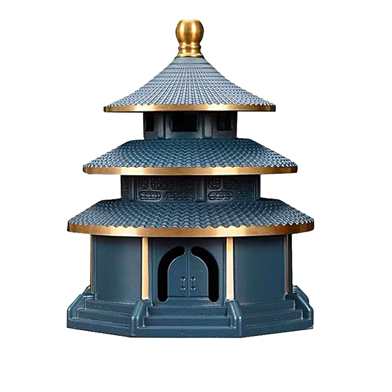 Brass Tower Incense Burner Censer Holder