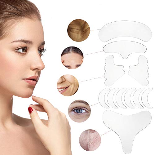 11Pcs Anti-Wrinkle Face Neck Decollette Bundle Silicone Face Patches