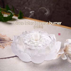 Relaxing Lotus Glazed Incense Burner Censer