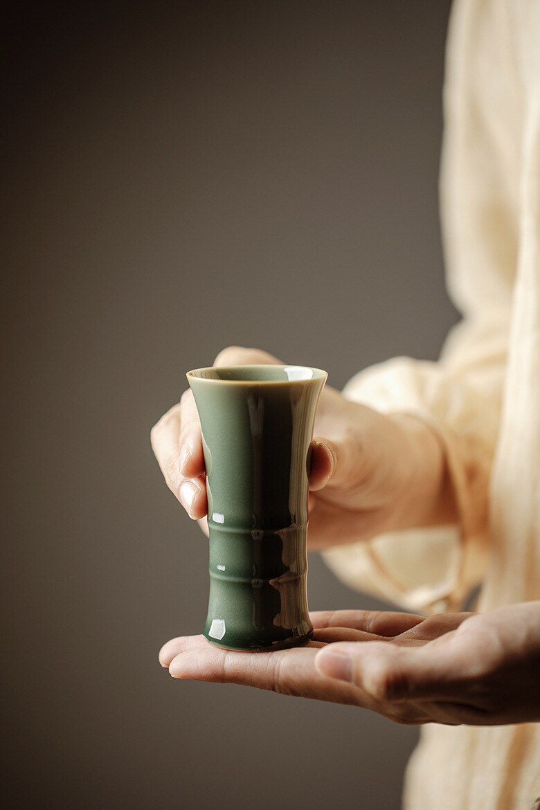 Traditional Green Chinese Glazed Ceramic Incense Burner Set